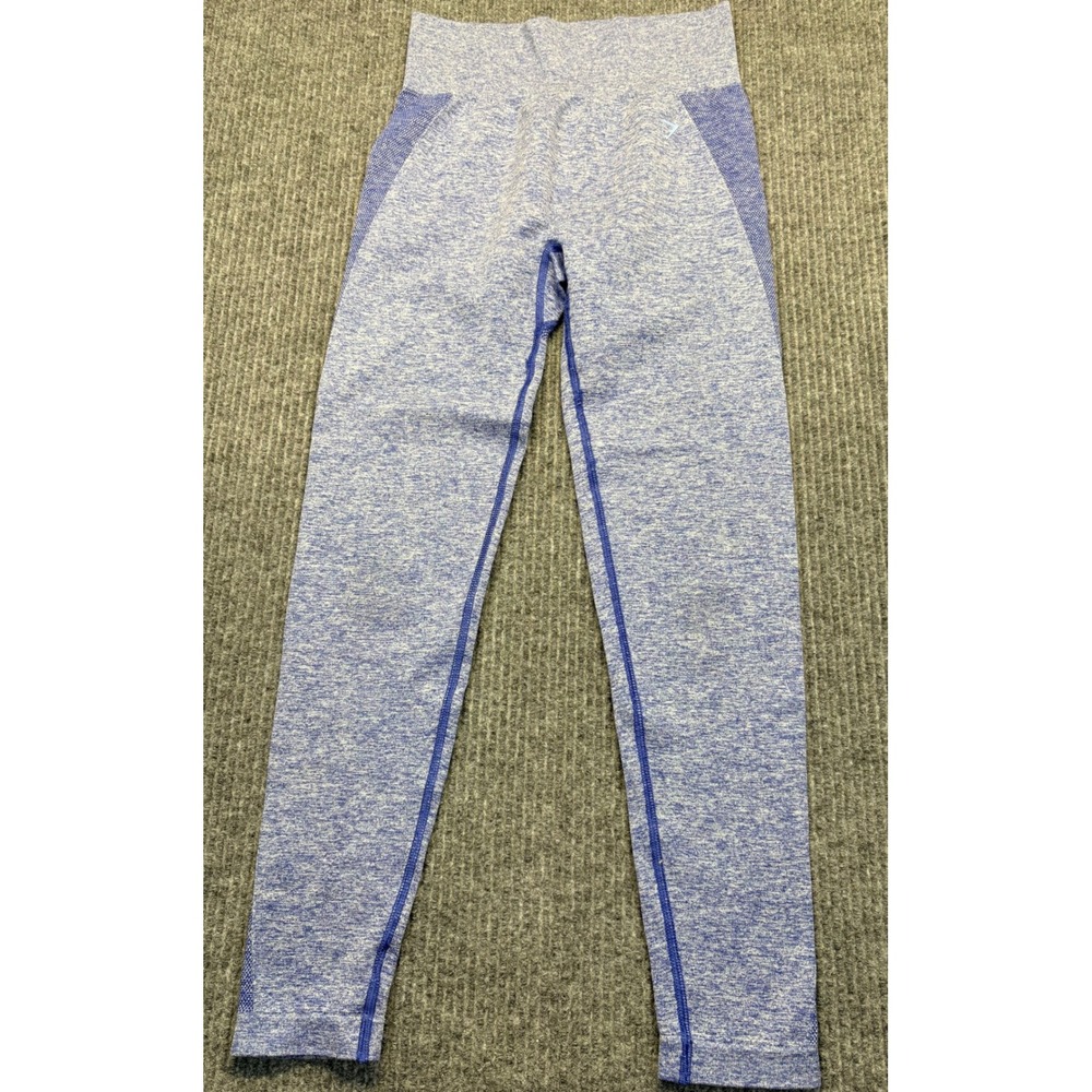 Gymshark XS Flex High Waisted Seamless Leggings Blue Marl Contouring Yoga Pants